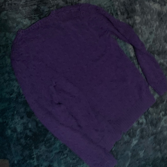 Ralph Lauren Cable Knit Cotton Sweater Women's Size XL, Deep Purple - Picture 5 of 5